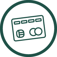 circle with creditcard symbol