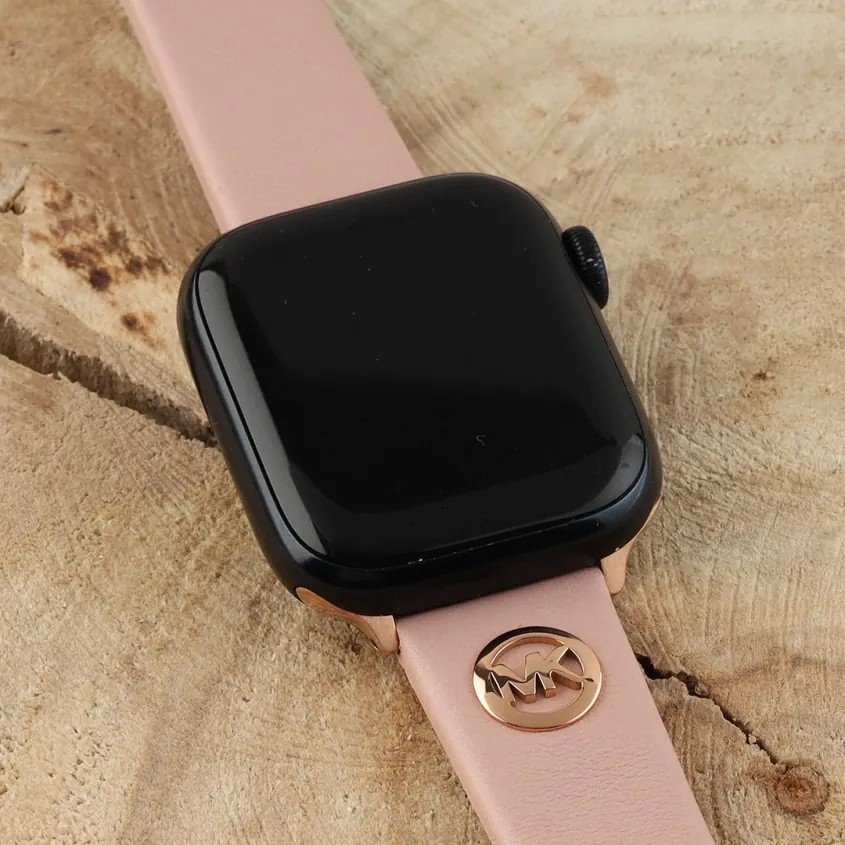 Apple watch with pink Michael Kors strap