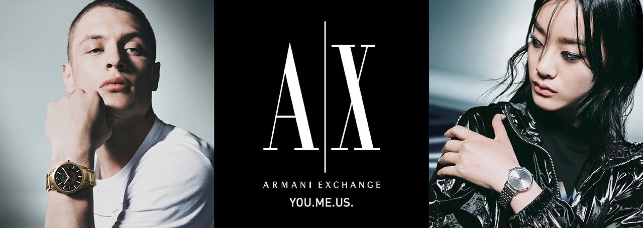 Banner relógios Armani Exchange
