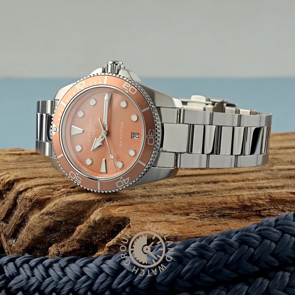 pink ladies certina diving watch