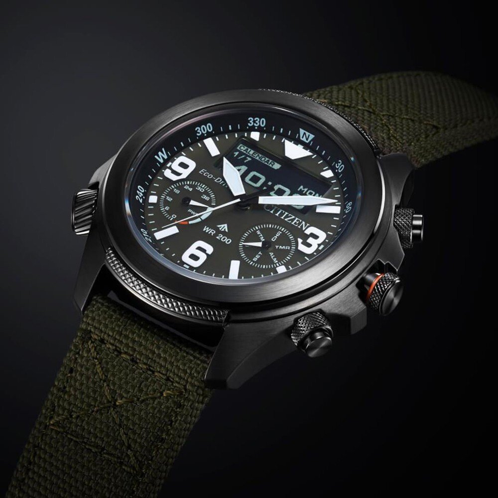 Black Analog-digital Citizen Promaster watch