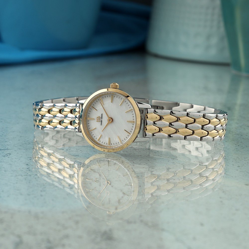 Two-tone Danish design watch