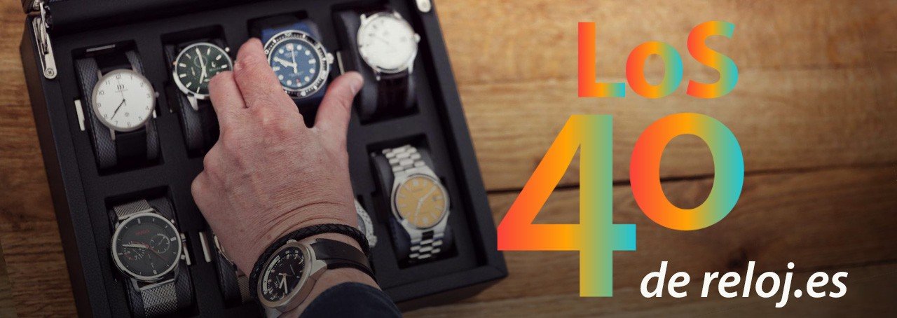 Caja del reloj y logotipo de los 40 Principales