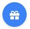 icône bleue d'un cadeau