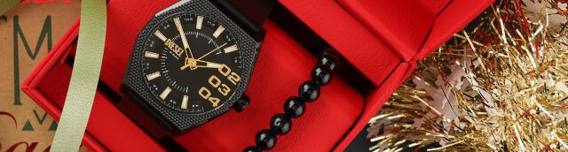 Diesel-Geschenkset mit Goldgirlanden