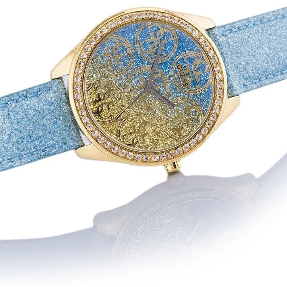 Blue and gold Guess watch