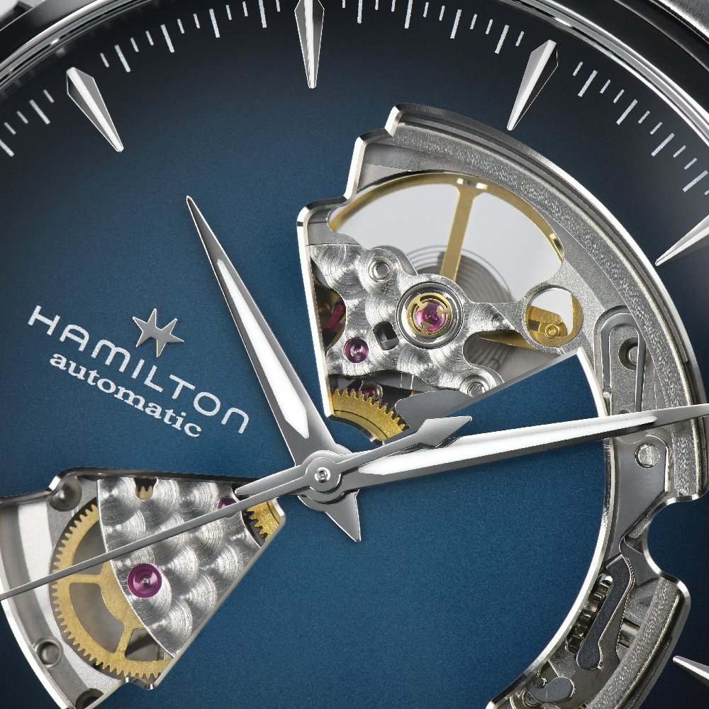 Close up of Hamilton open heart watch