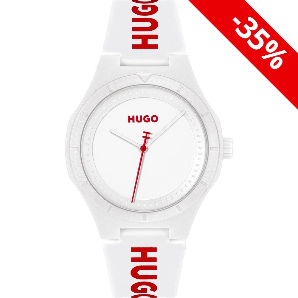 White silicone Hugo Boss watch