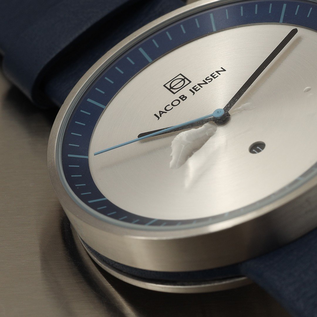 drop of water n a Jacob Jensen watch
