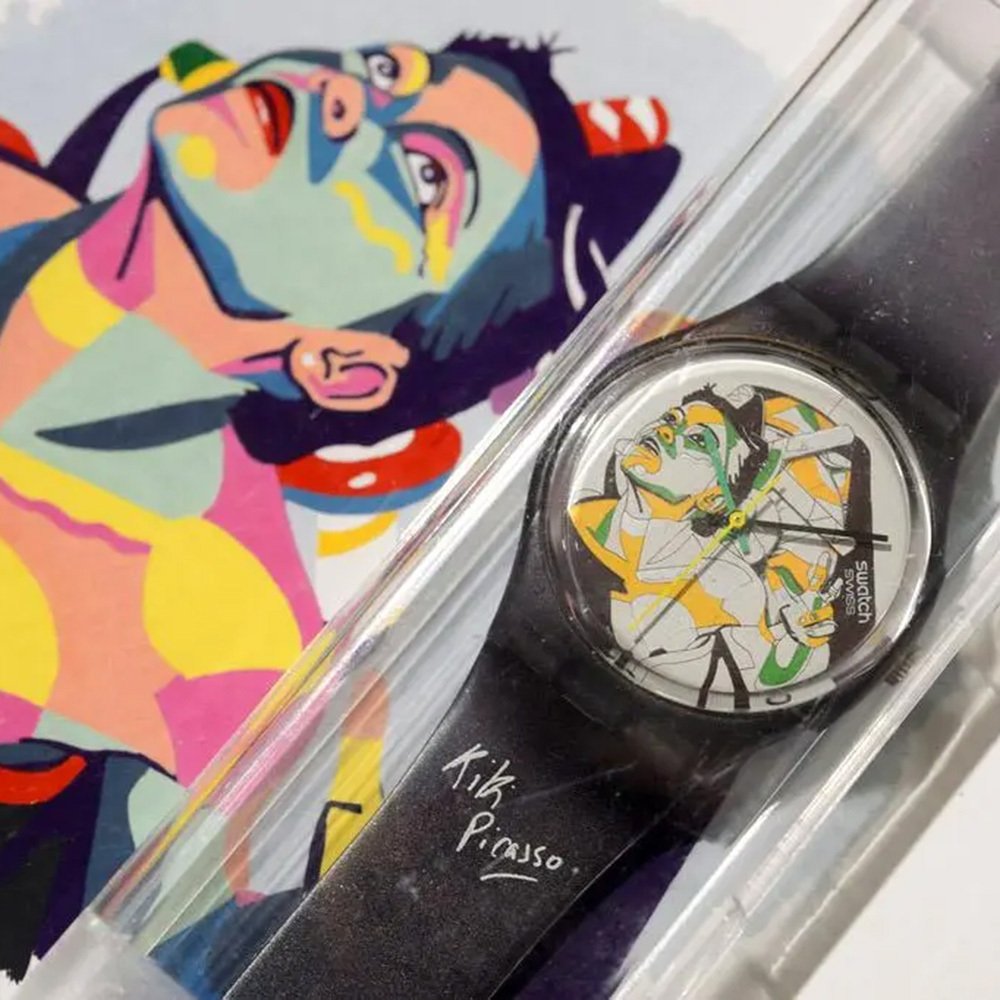 Montre et affiche Swatch Kiki Picasso