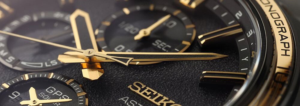 Close up of a Seiko Astron watch