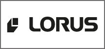 Wit Lorus logo op een grijze achtergrond