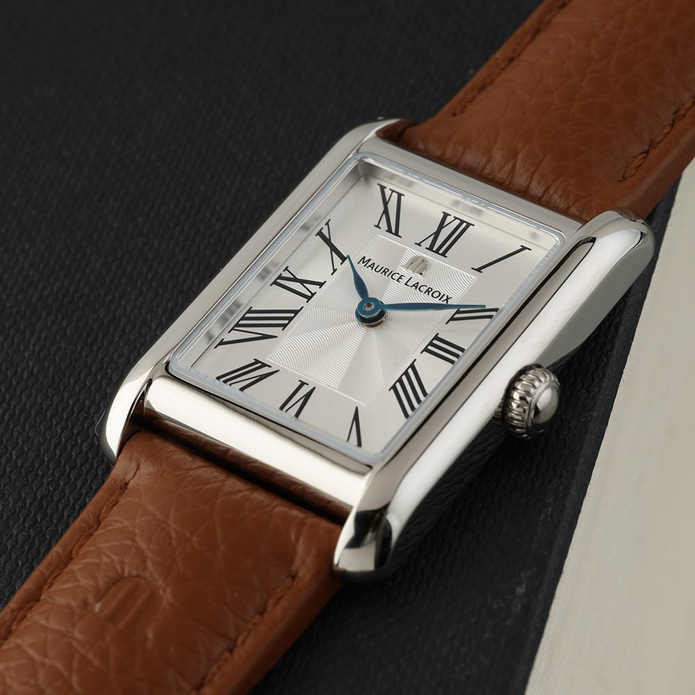 Maurice Lacroix watch with a guilloché dial