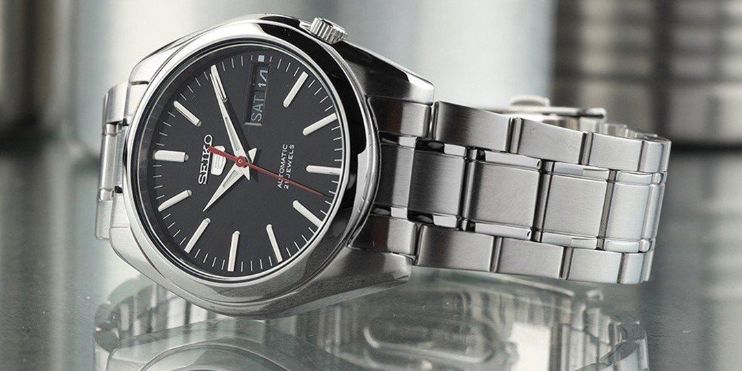 seiko watch with a metal bracelet