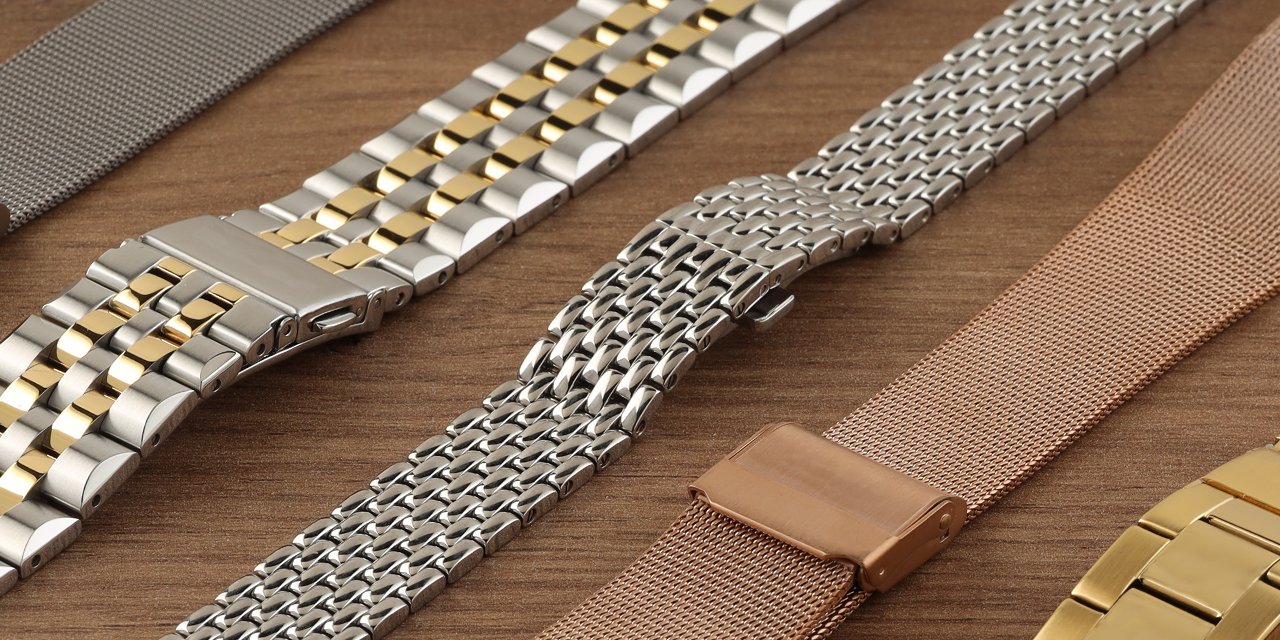 3 colorful watches with a metal bracelt