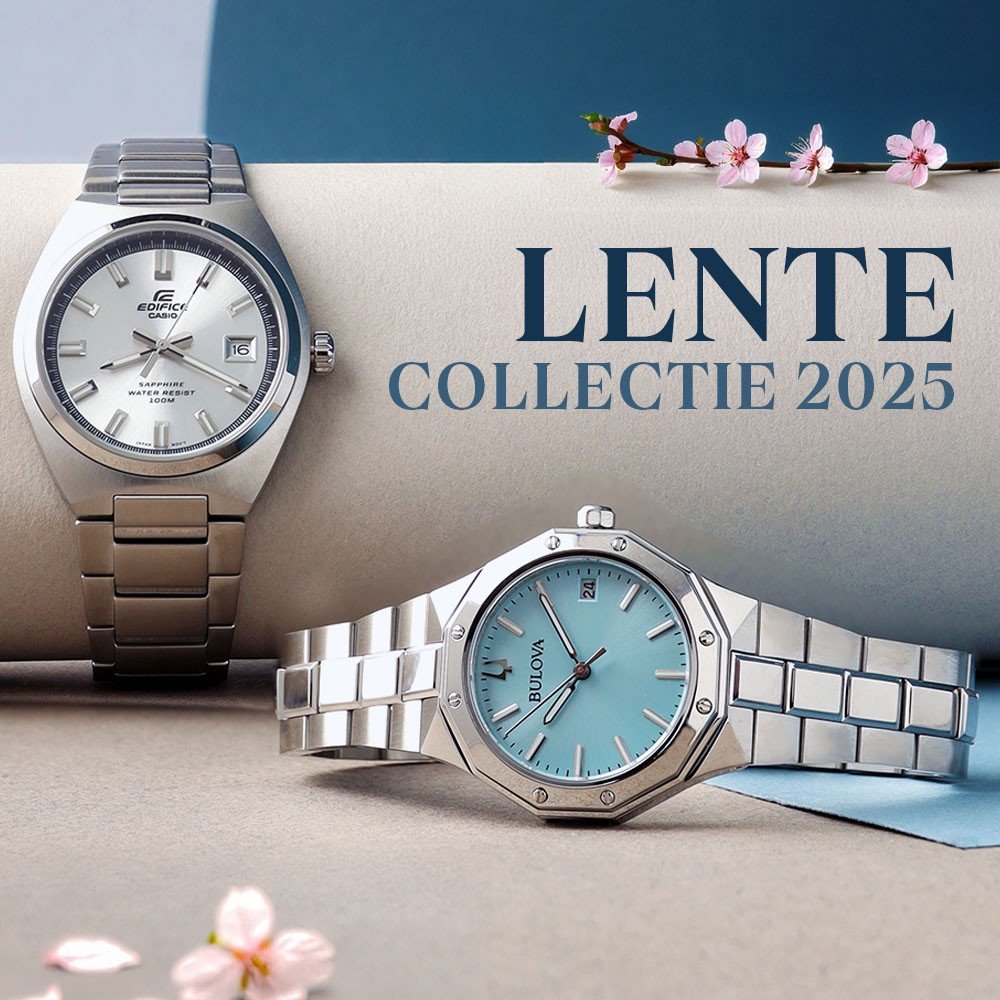 twee horloges met een kersenbloesemtak