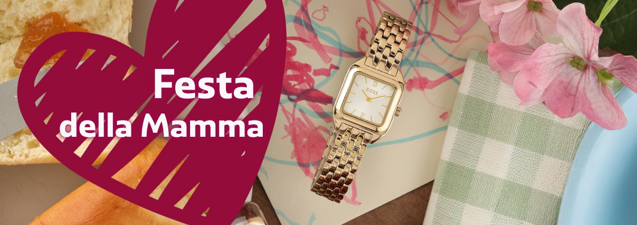 Orologio da donna Hugo Boss in oro raffigurato in un disegno di un bambino