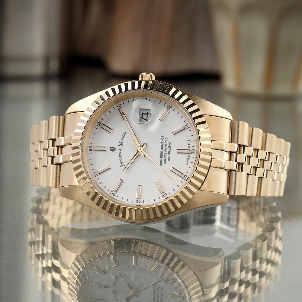 Gold toned Jacques du Manoir quartz watch