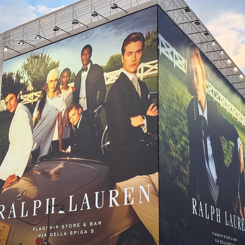 Ralph Lauren billboard in Milan