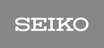 White Seiko logo on a grey background