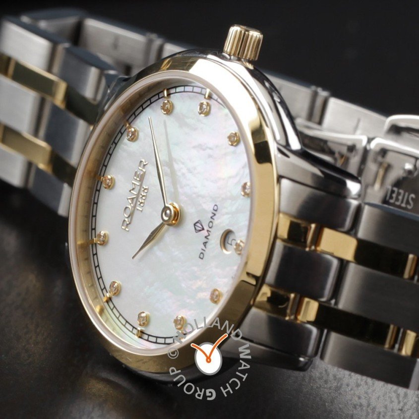 Orologio Roamer Superslender da donna con quadrante in madreperla