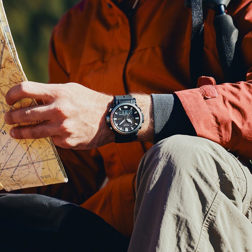 Solar, funkgesteuerte analog-digitale Casio Pro Trek Uhr PRW-61-1AER
