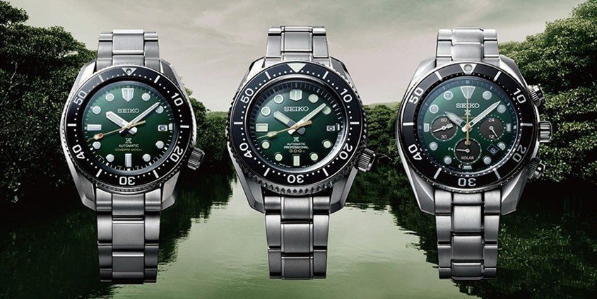 Grüne Serie Seiko Jubiläumsuhren