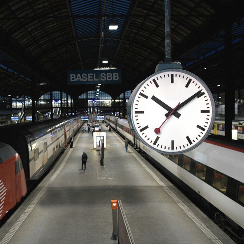 Picture of swiss railways clock