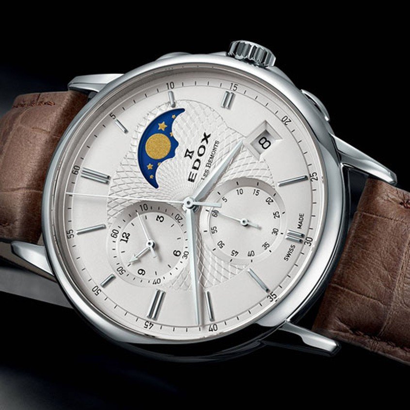 Orologio Edox con fasi lunari al quarzo
