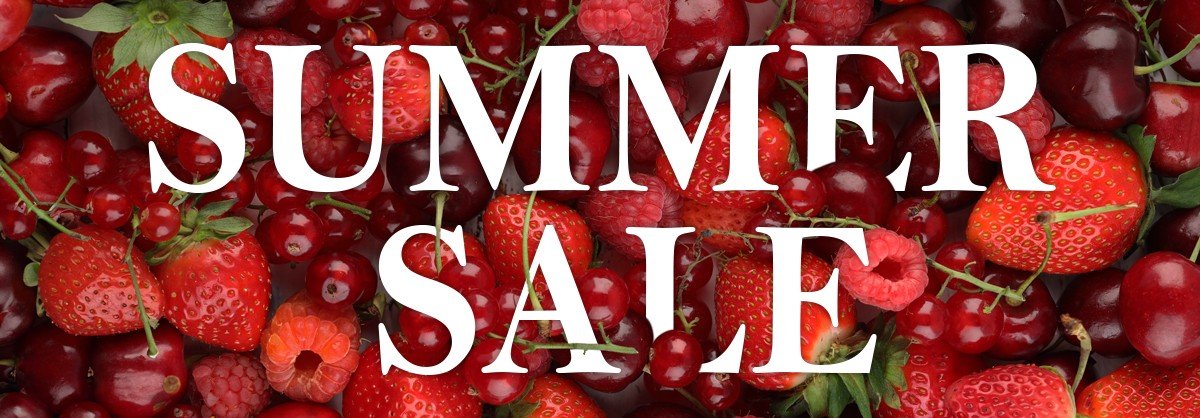 fruit with the words summer sale