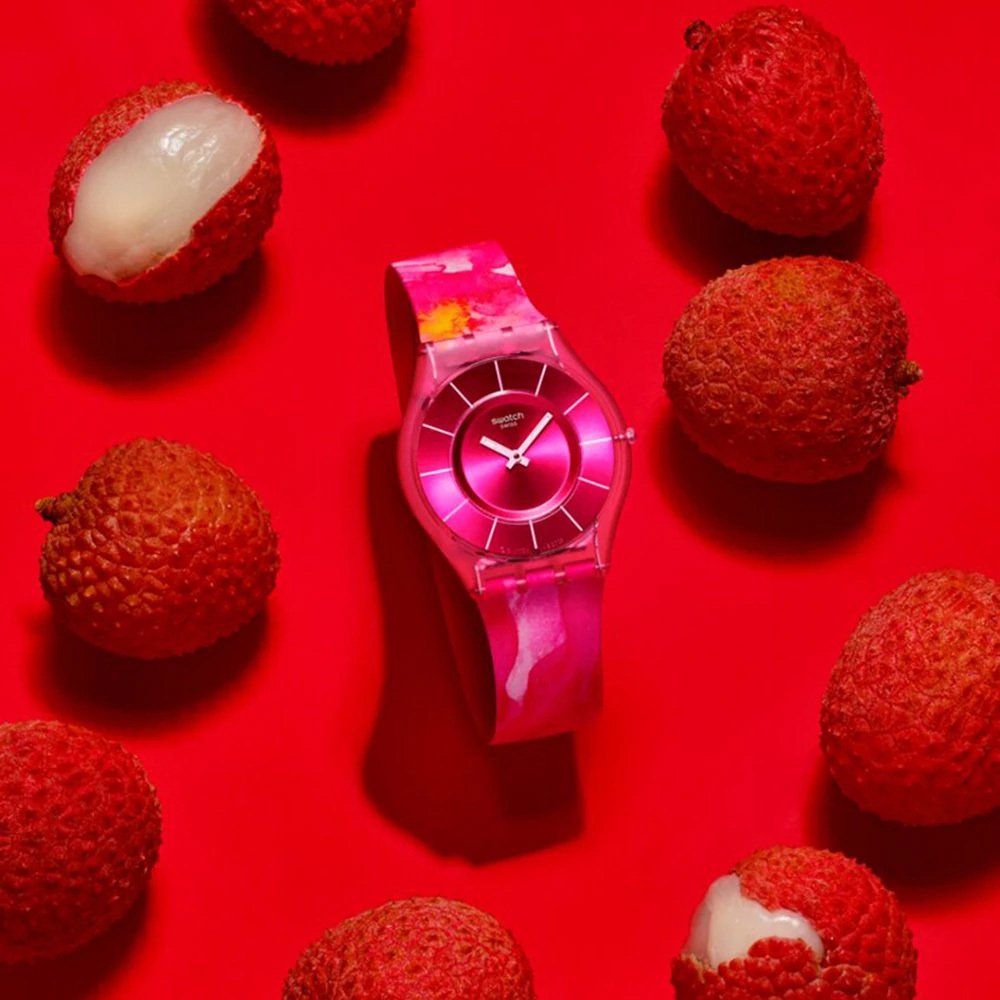 Montre Swatch Skin rose vif