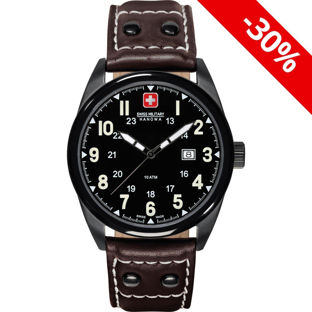 Black Swiss Military watch