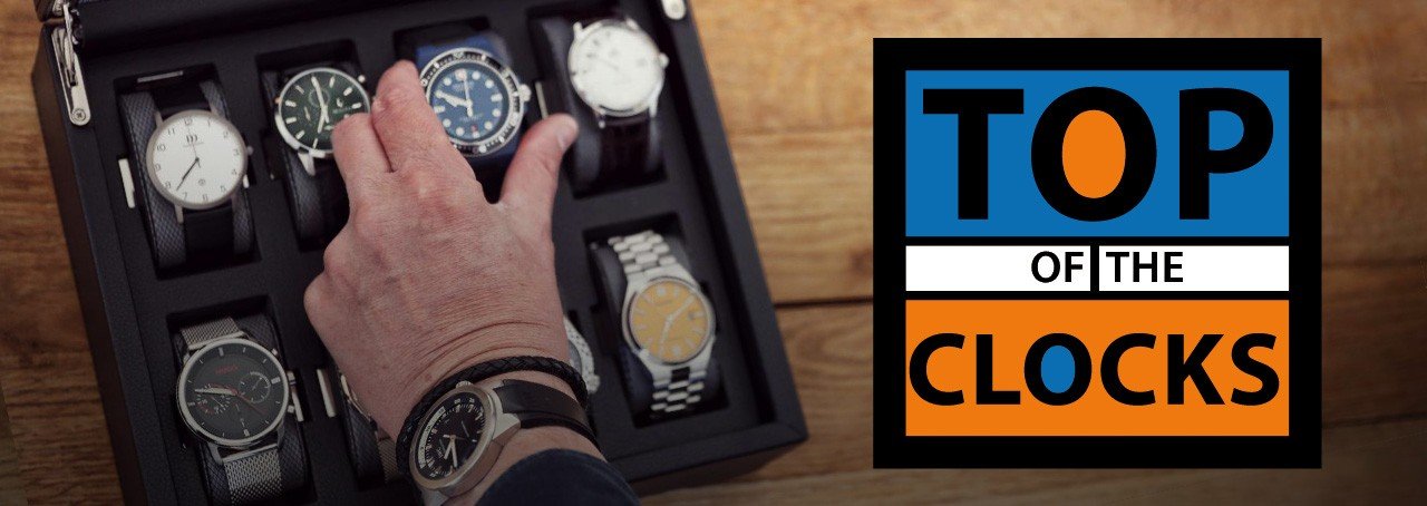 Watch case and Top 40 logo