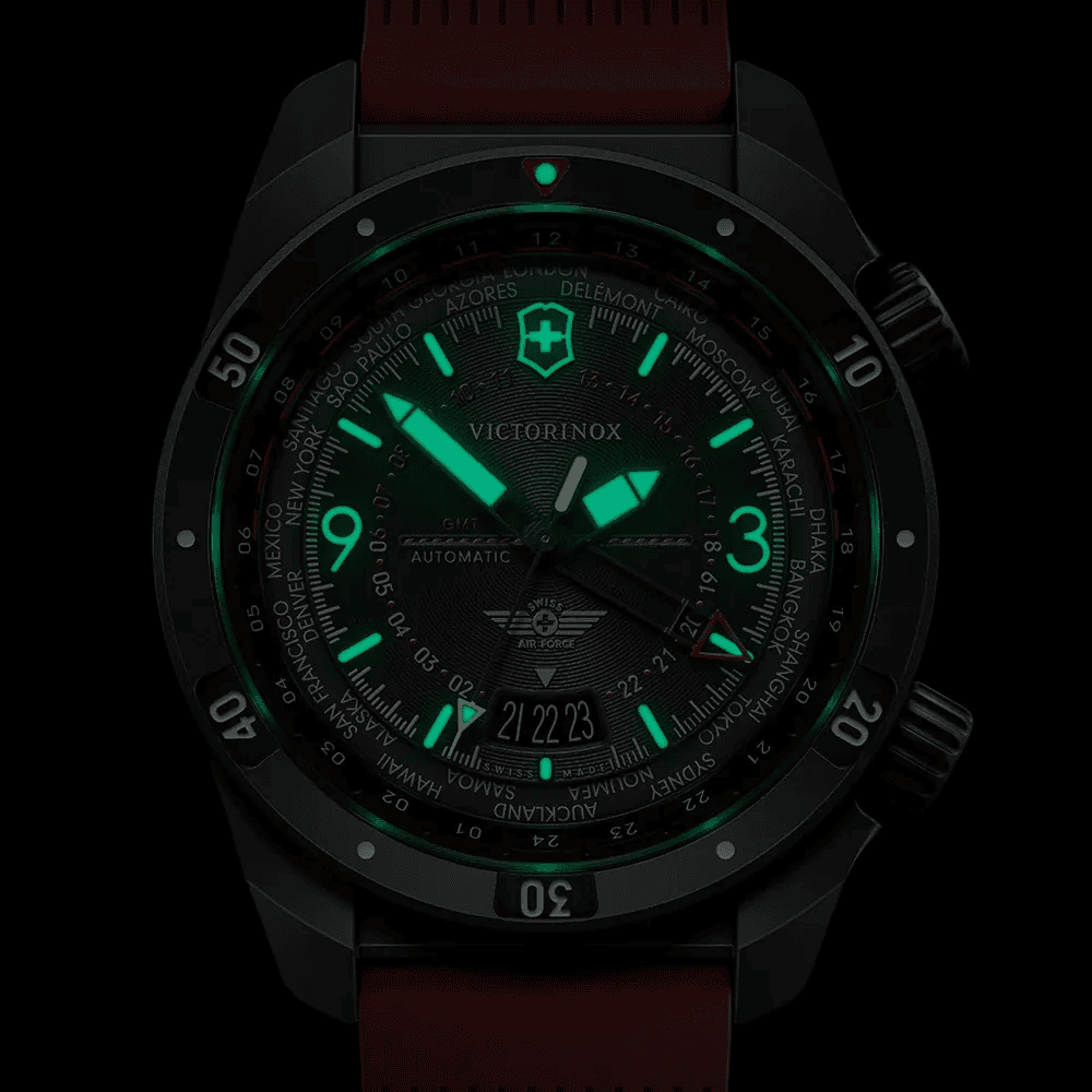 Im Dunkeln leuchtende Uhr