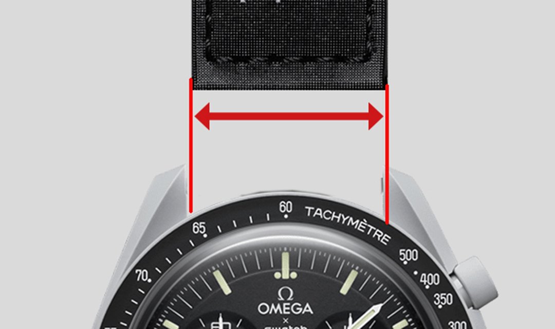 Illustration du système de fixation du bracelet Moonswatch