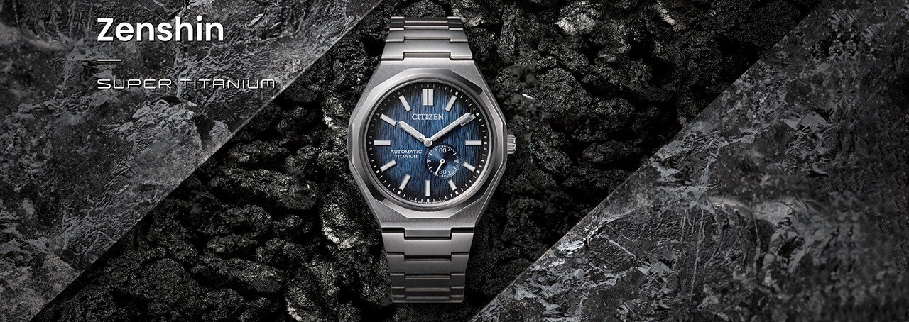 Citizen Zenshin watch on a grey stone background